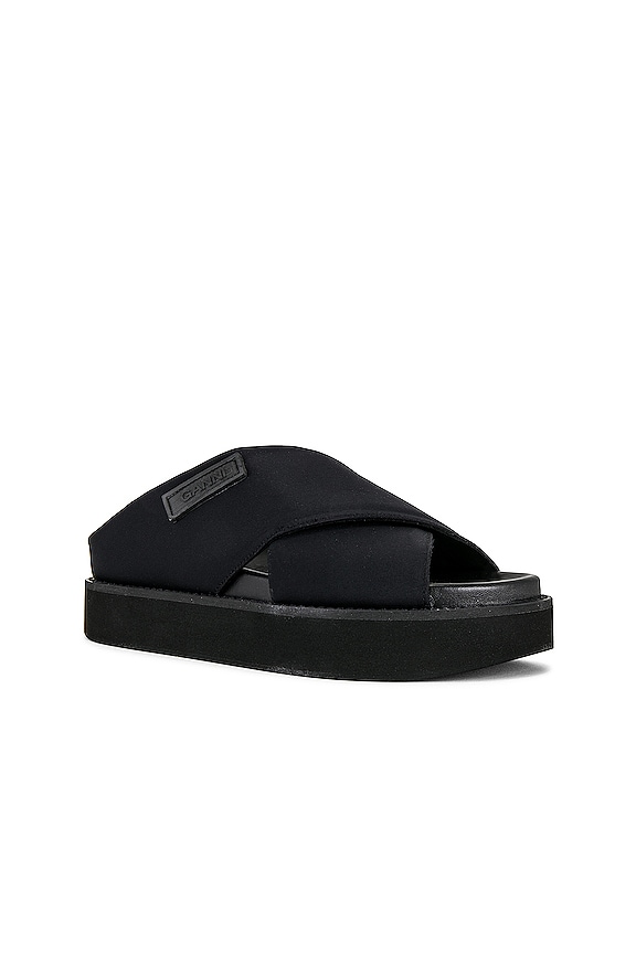 view 2 of 5 Wide Welt Crossover Sandal in Black
