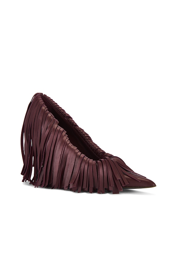 view 2 of 5 Amelia Fringe Heel in Burgundy