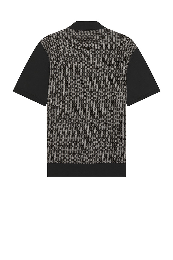 view 2 of 4 Essex Short Sleeve Geo Knit Shirt in Black