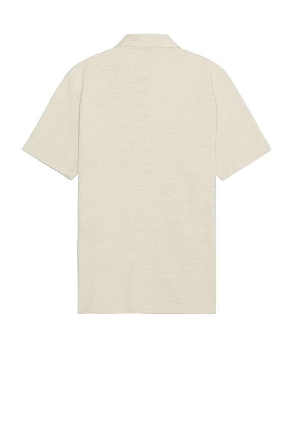 view 2 of 3 Short Sleeve Zip Polo in Oatmeal