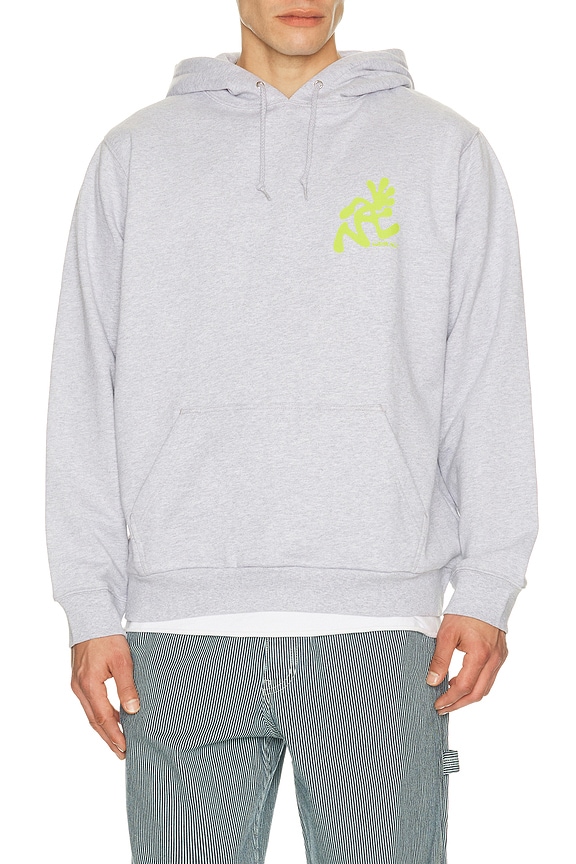 view 2 of 5 Running Man Hooded Sweatshirt in Heather Grey