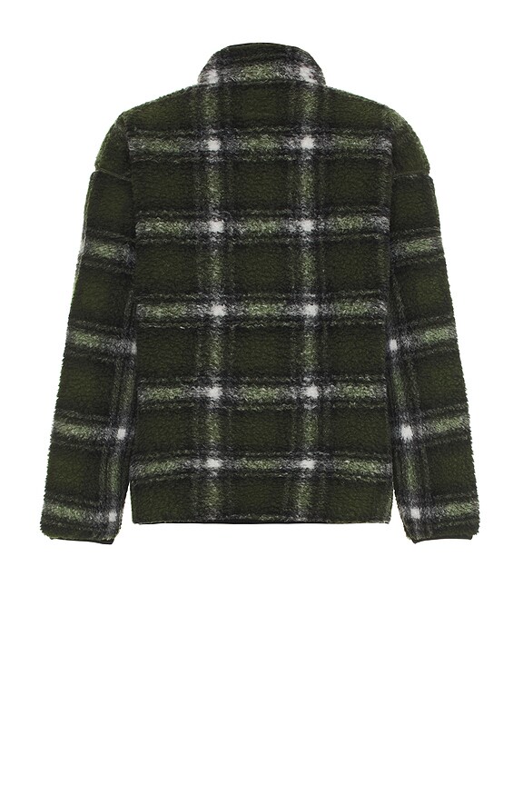 view 2 of 4 Shadow Plaid Sherpa Jacket in Olive Shadow Plaid