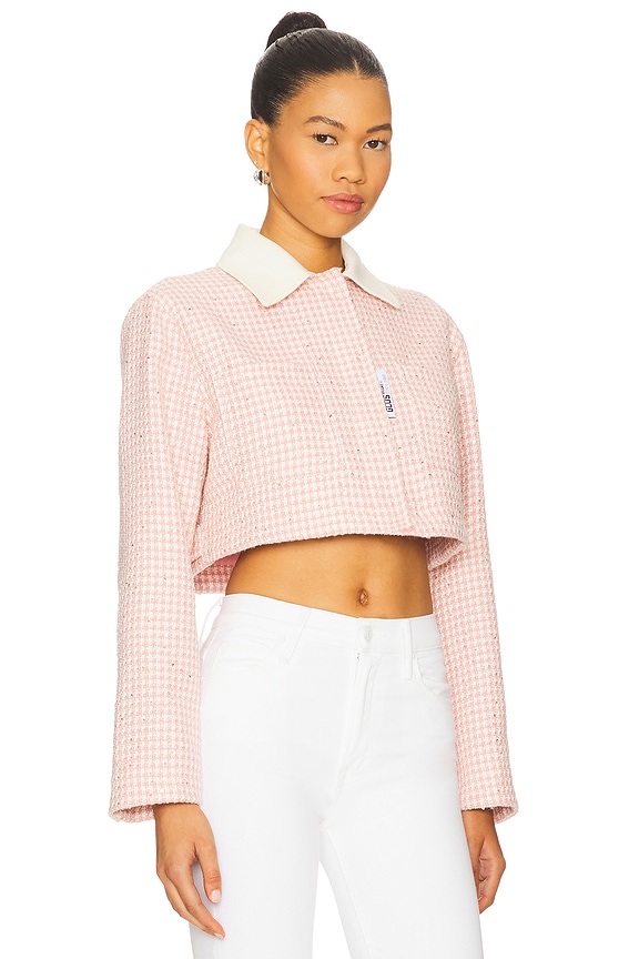 view 2 of 5 Tweed Crop Jacket in Baby Pink