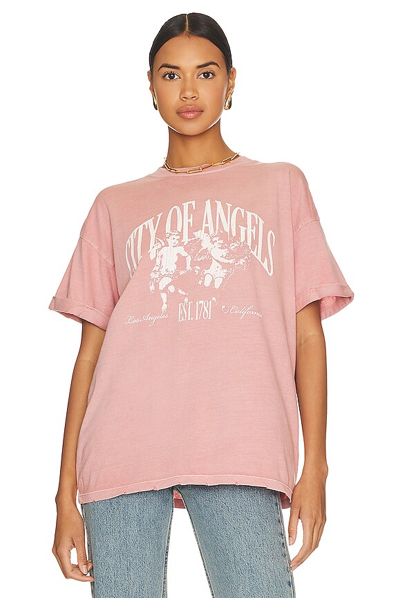 view 2 of 5 City Of Angels Boyfriend Tee in Dusty Pink