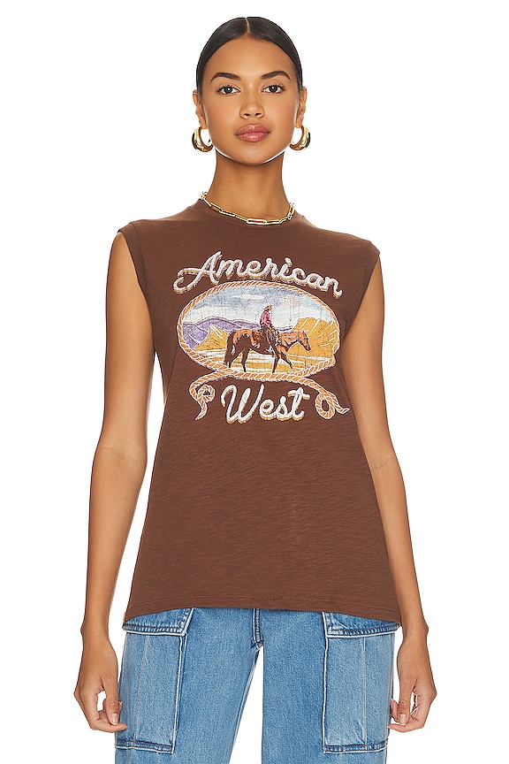 view 2 of 5 American West Moto Tee in Chocolate Brown