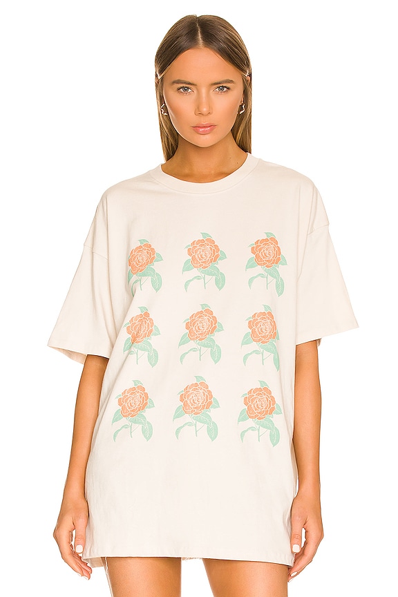 view 2 of 5 Rose Leaves Repeat Tee in Antique White