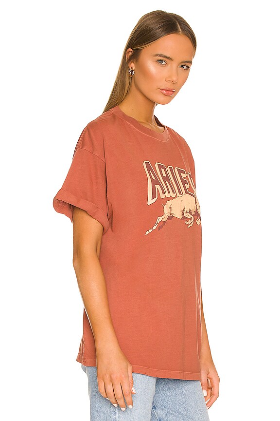 view 2 of 4 T-SHIRT ARIES COLLEGIATE in Terracotta