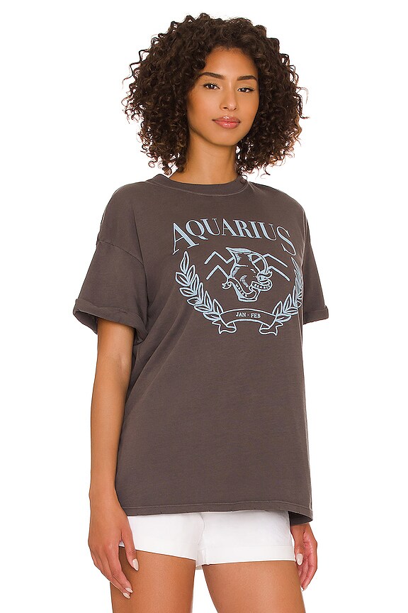 view 2 of 4 T-SHIRT AQUARIUS COLLEGIATE in Vintage Black