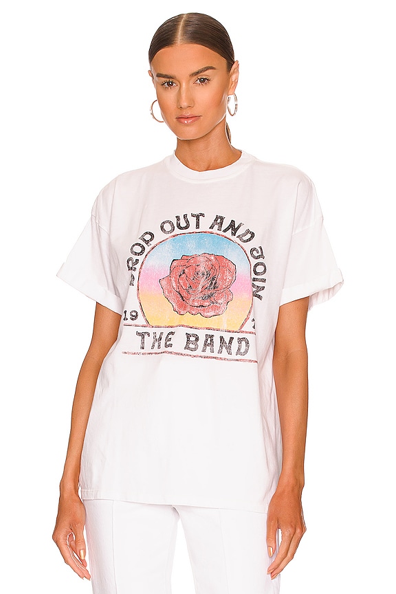 view 2 of 5 ФУТБОЛКА DROP OUT AND JOIN THE BAND in Vintage White