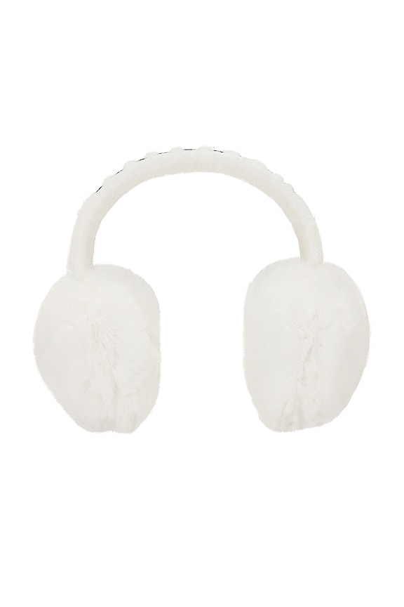 view 2 of 4 Fluffy Ear Warmers in White