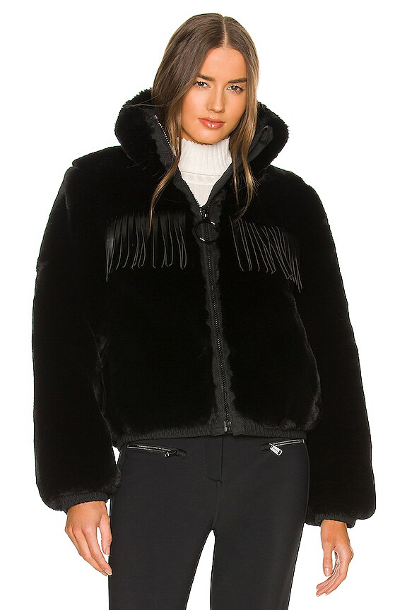view 2 of 5 Cowboy Faux Fur Jacket in Black