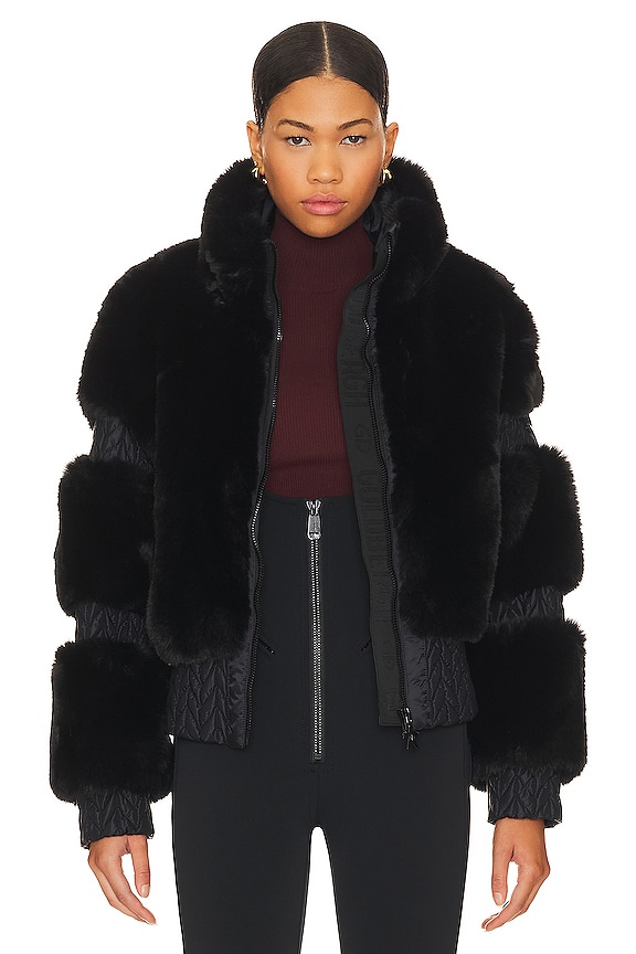 Goldbergh Furry Ski Jacket in Black | REVOLVE