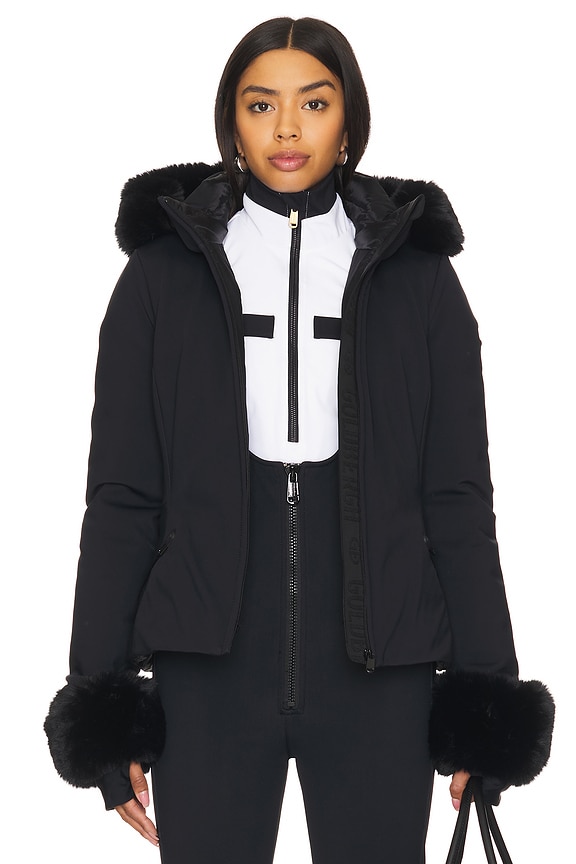 view 2 of 7 ПУХОВИК С МЕХОВЫМИ МАНЖЕТАМИ GISELLE in Black