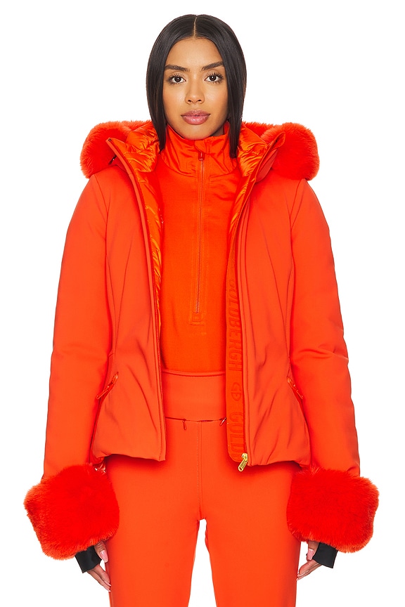 view 2 of 7 JAQUETA SOFTSHELL COM PELE NOS PUNHOS GISELLE in Orange