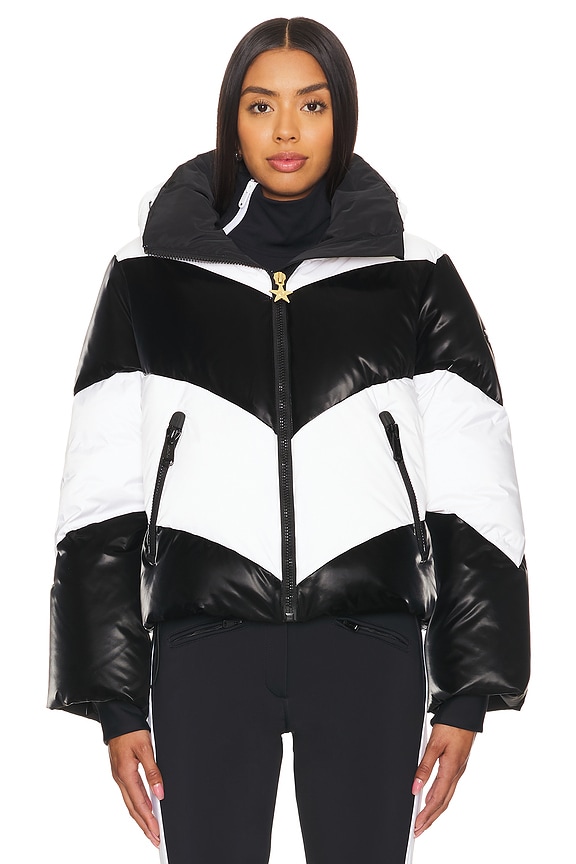 view 2 of 5 Courage Quilted Down Jacket in Black & White