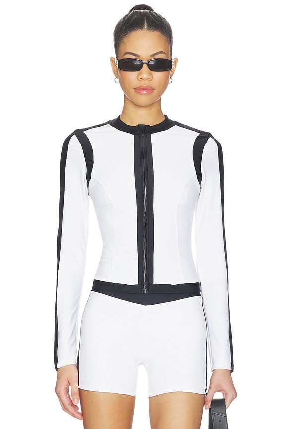 view 2 of 5 TRAJE DE SURF SPLASH in White & Black