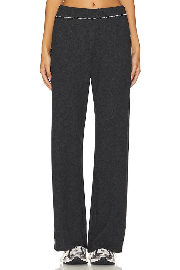 view 2 of 6 Double Face Flare Pants in Charcoal Grey Heather