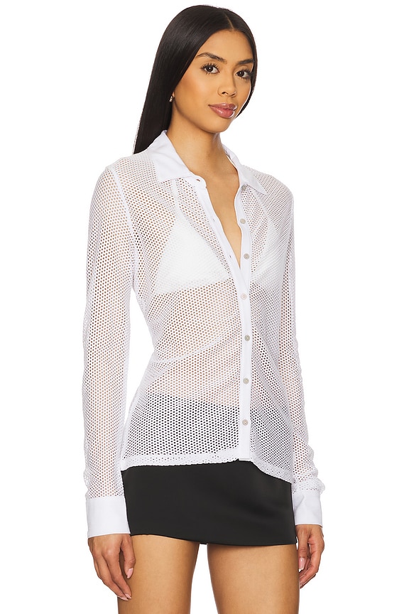 view 2 of 5 All Fishnet Shirt in White