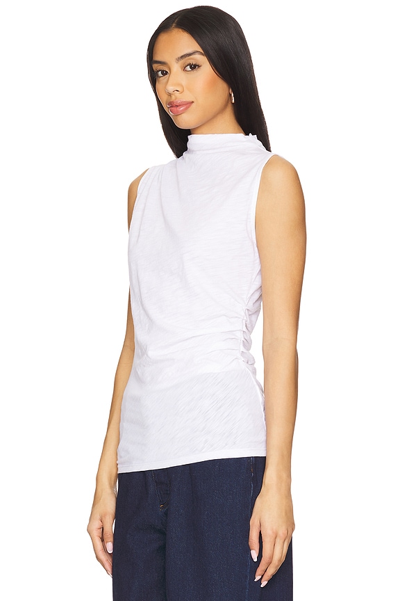 view 2 of 4 ТОП БЕЗ РУКАВОВ С ДРАПИРОВКОЙ in White