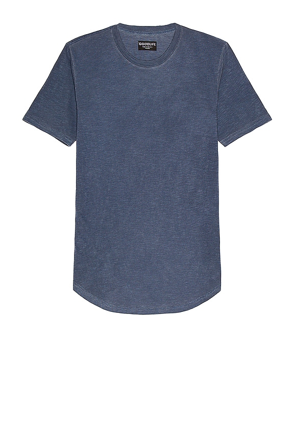 Goodlife Sun-Faded Scallop Crew in Goodlife Navy | REVOLVE
