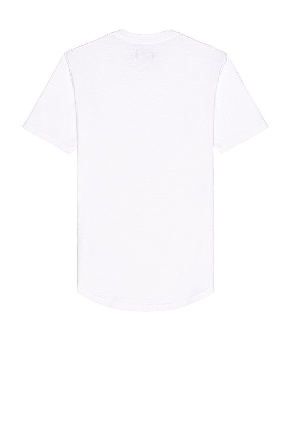 view 2 of 3 Slub Scallop Crew in White