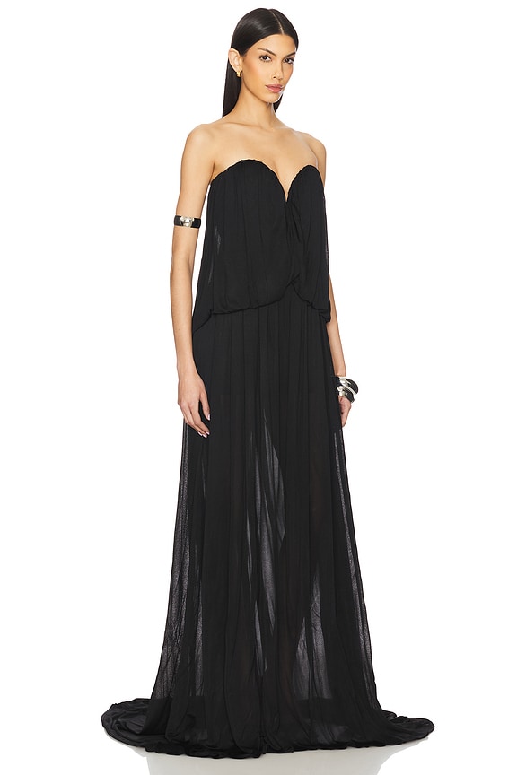 view 2 of 3 Strapless Dress in Black