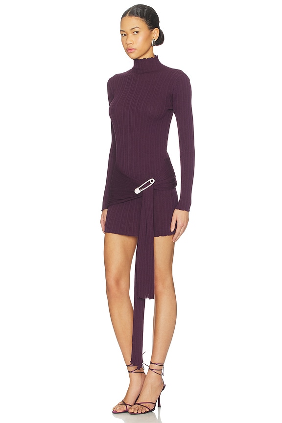 view 2 of 4 Drape Dress in Bordeaux