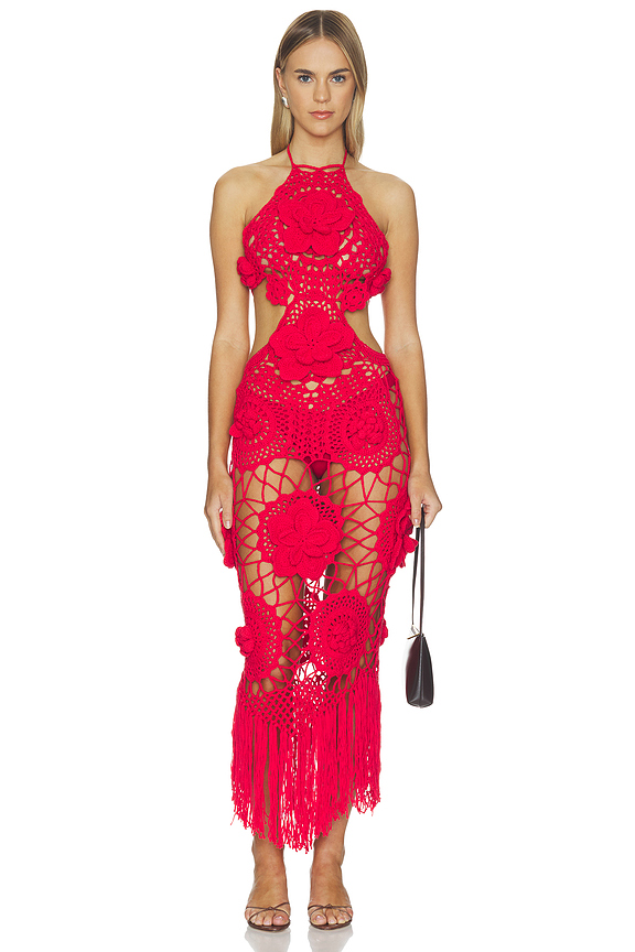 view 1 of 3 ROBE KNIT in Red