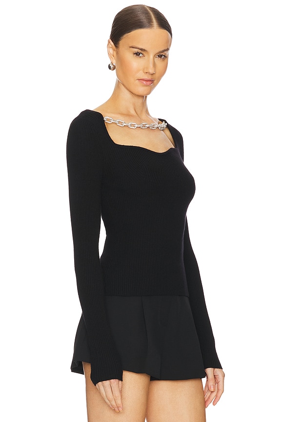 view 2 of 5 Fitted Sweater in Black