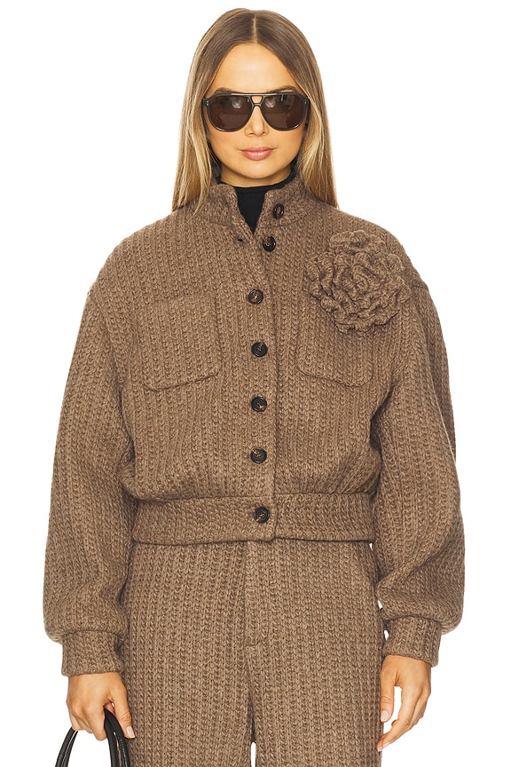 view 2 of 5 Rosette Bomber in Brown