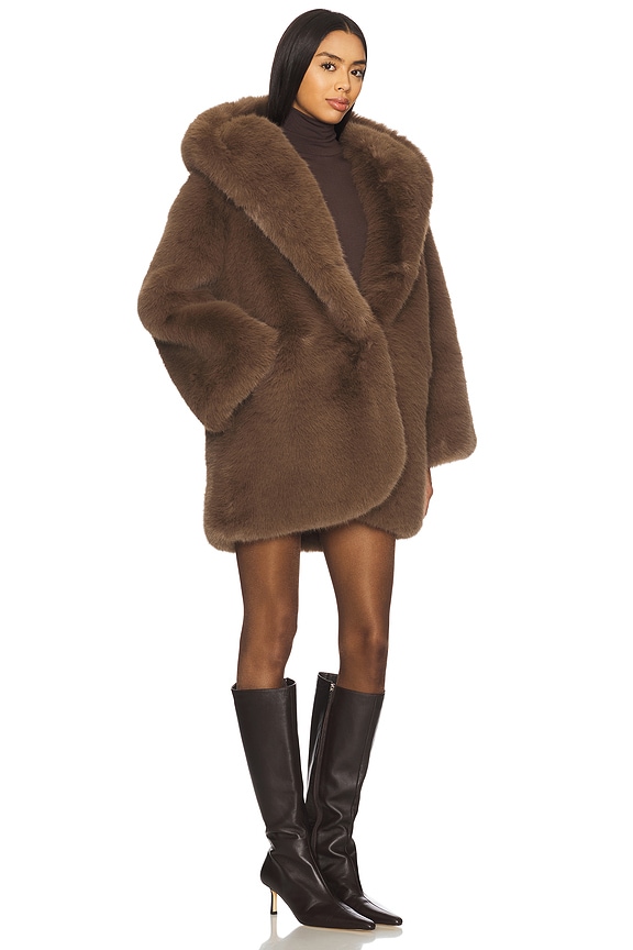 view 2 of 3 Faux Fur Coat in Camel