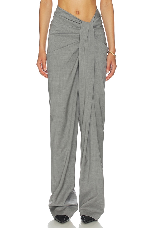 view 1 of 6 Draped Trouser in Grey
