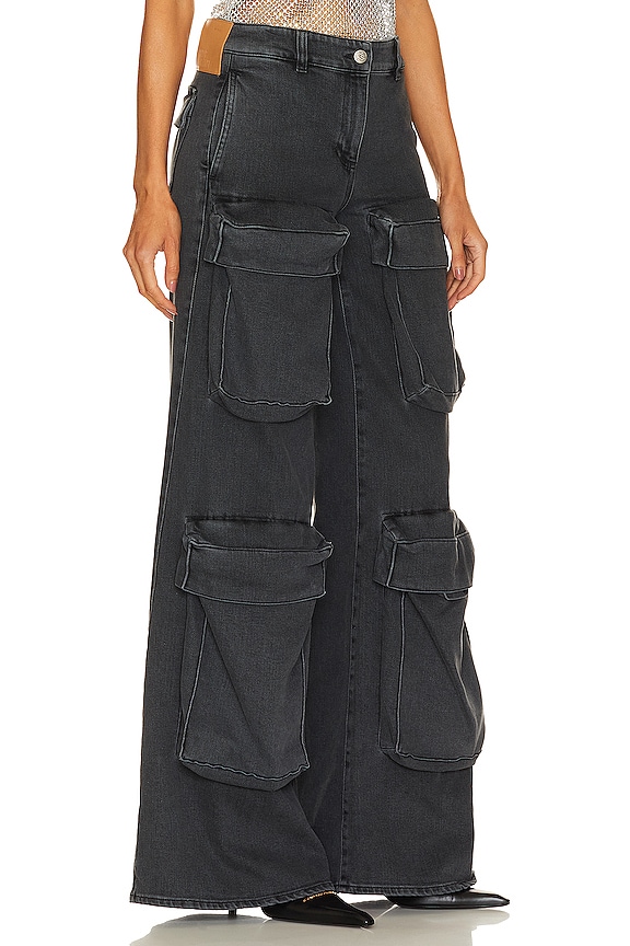 view 2 of 4 Extreme Cargo Pants in Black Wash Denim