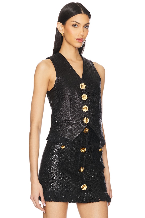 view 2 of 5 Cropped Gilet in Black