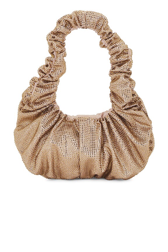 view 2 of 4 Rhinestone Shoulder Bag in Beige & Topaz