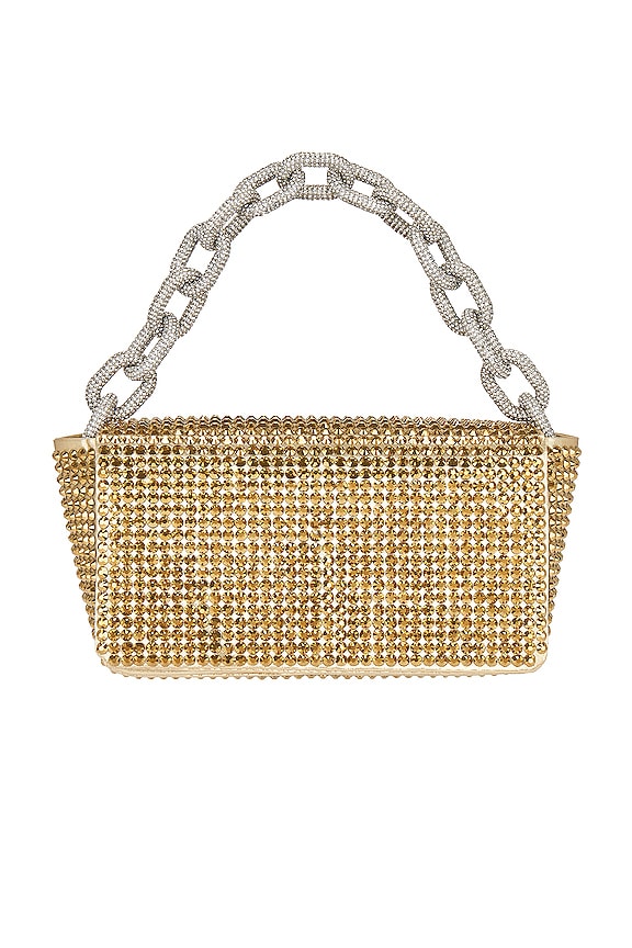 GEDEBE My Dream Bag in Lam? Gold & Crystal Gold | REVOLVE