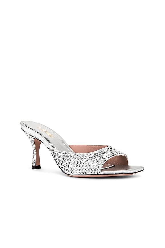 view 2 of 5 Dita 75 Mule in Silver & Crystal