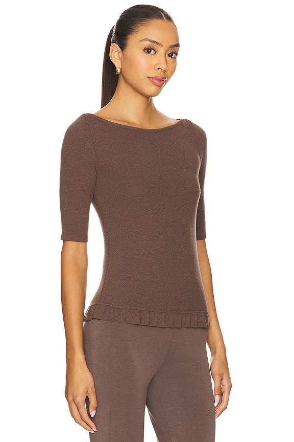 view 2 of 4 Swan Top in Brown