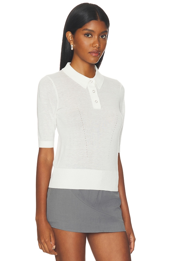 view 2 of 4 Beatrice Knit Polo in Milk