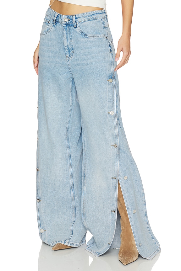 view 2 of 7 X Barbie Stacie High Waisted Wide Jeans in Vintage Blue Denim