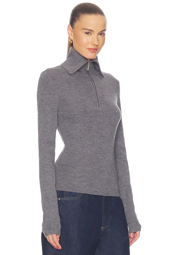 view 2 of 4 Rosalie Pullover Sweater in Medium Grey Melange