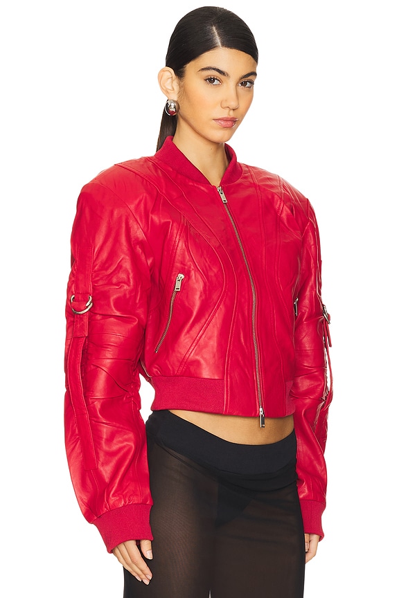 view 2 of 4 ZANIA 보머 자켓 in Haute Red
