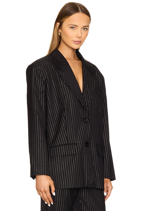 view 2 of 5 VESTE CAYLINA in Black Pinstripes