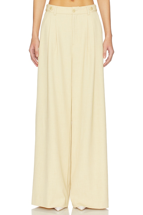 view 1 of 6 Stacy Mid Waist Pants in Pale Hay Melange