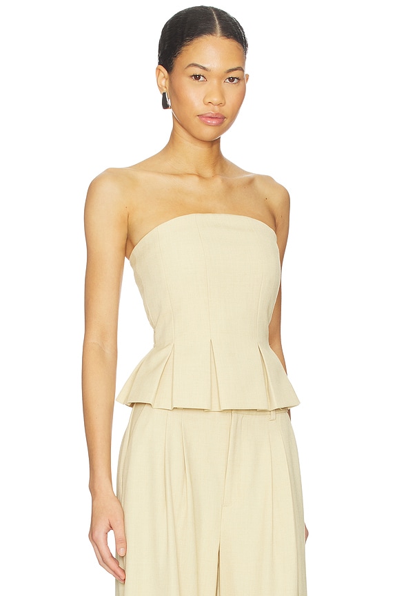 view 2 of 4 Stacy Corsage in Pale Hay Melange