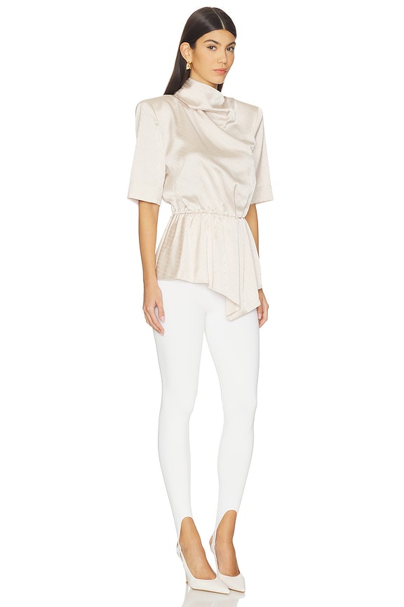 view 2 of 5 X Barbie Teressa Short Sleeve Blouse in Whitecap Gray