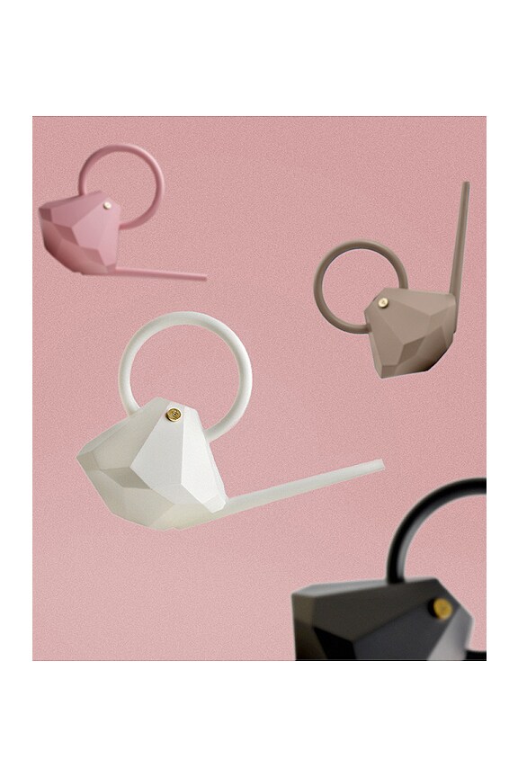 view 2 of 2 Small Diamond Watering Can in Pearl