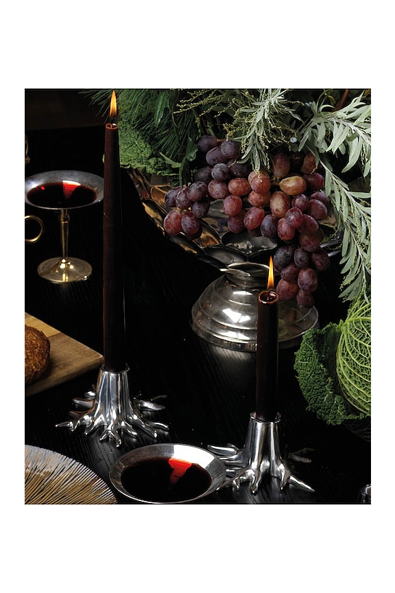 view 2 of 3 SOPORTE PARA VELAS GARDEN GLORY MINI ROOT CANDLE HOLDER in Silver