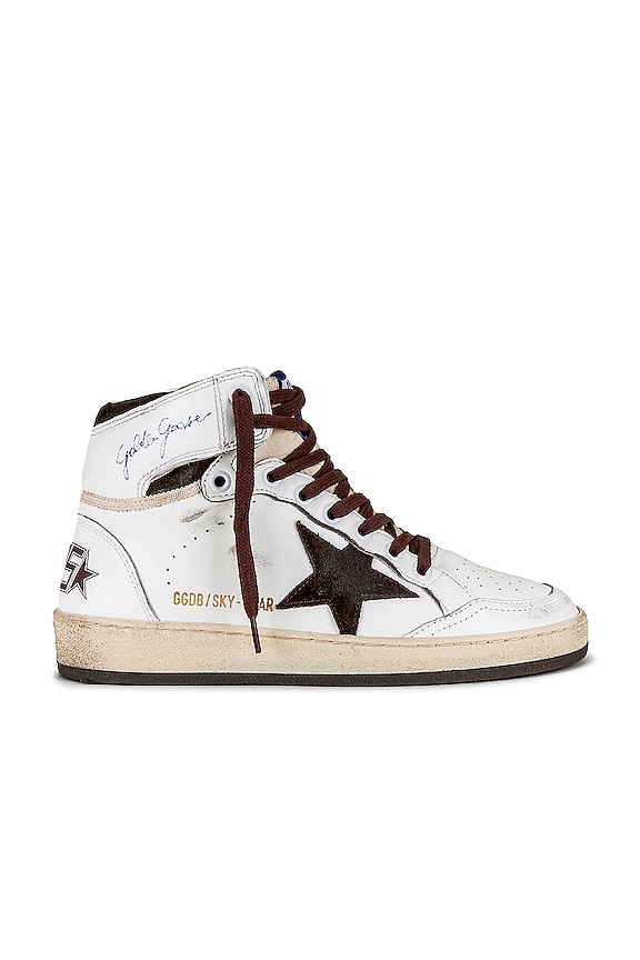 view 1 of 6 Sky Star Shoe in White, Beige, & Chocolate Brown