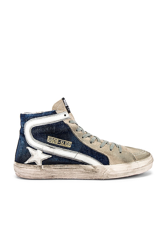 view 2 of 6 Slide Sneaker in Blue Denim & White Star